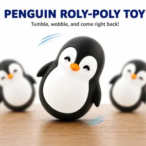 Penguin Stress Relief Toy, Home Office Decor, Holiday Gift Idea, Christmas Halloween Present, Minor Print Imperfections