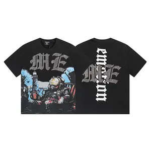 MIX ED EMO TION Diamond Angel Graphic T-Shirt, Men's Oversized Cotton Streetwear Tee, Y2K Aesthetic Short Sleeve Crew Neck Summer Top
