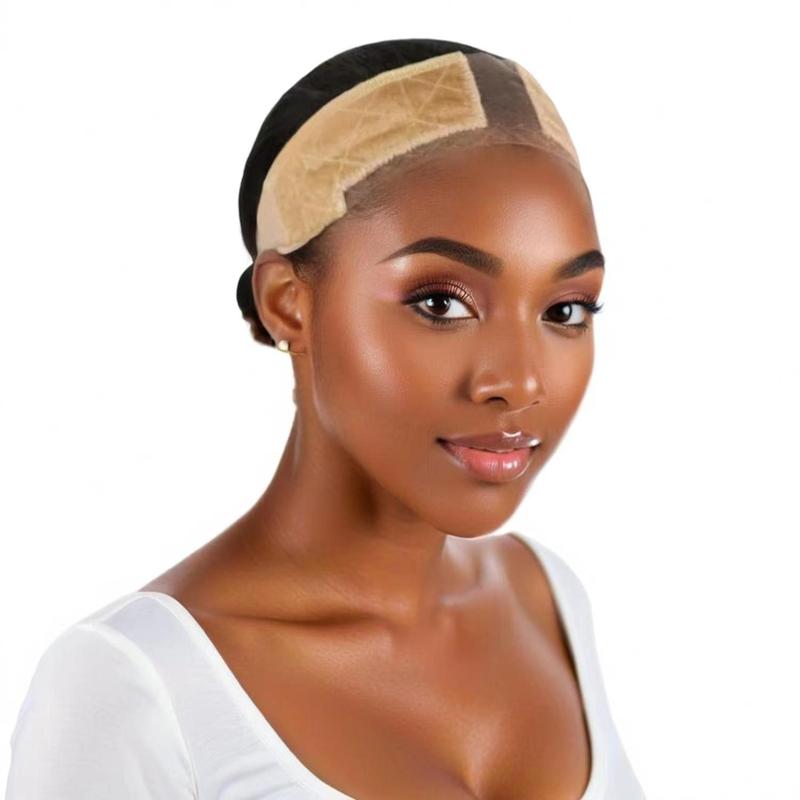 Adjustable Lace Wig Grip Band, Wig Grip Band for Lace Front Wigs, Wig Gripper with Ear-cutouts, Natural Lace Edge, Comfortable Breathable No-headache Comfortable and Secure Glueless Velvet Headband