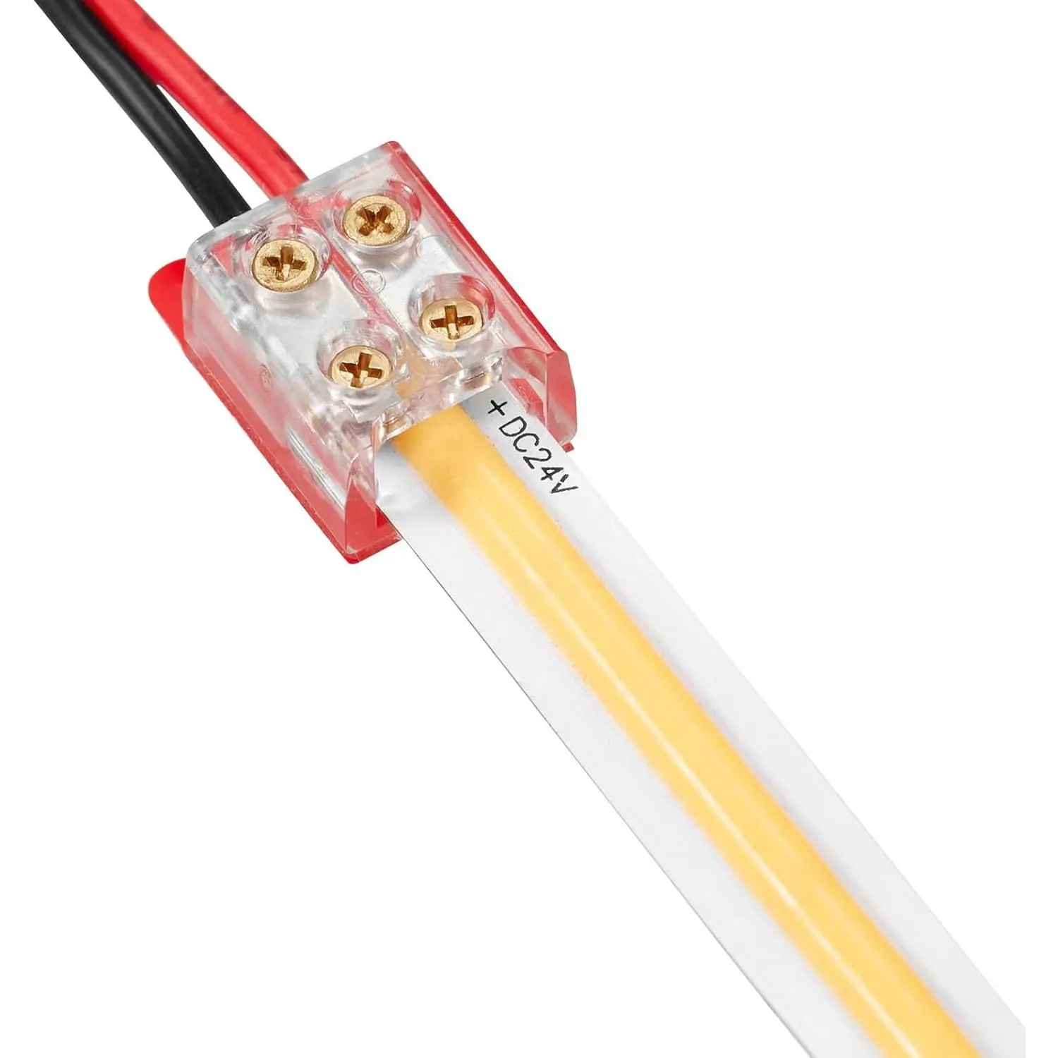 Single Color LED Tape Light Connector  LED Strip Connectors 10MM 2Pin LED Connector Tape to Tape Wire Lead Connector Suit for 10MM/0.39 Width Indoor Strip Light DC5-24V 15Pac
