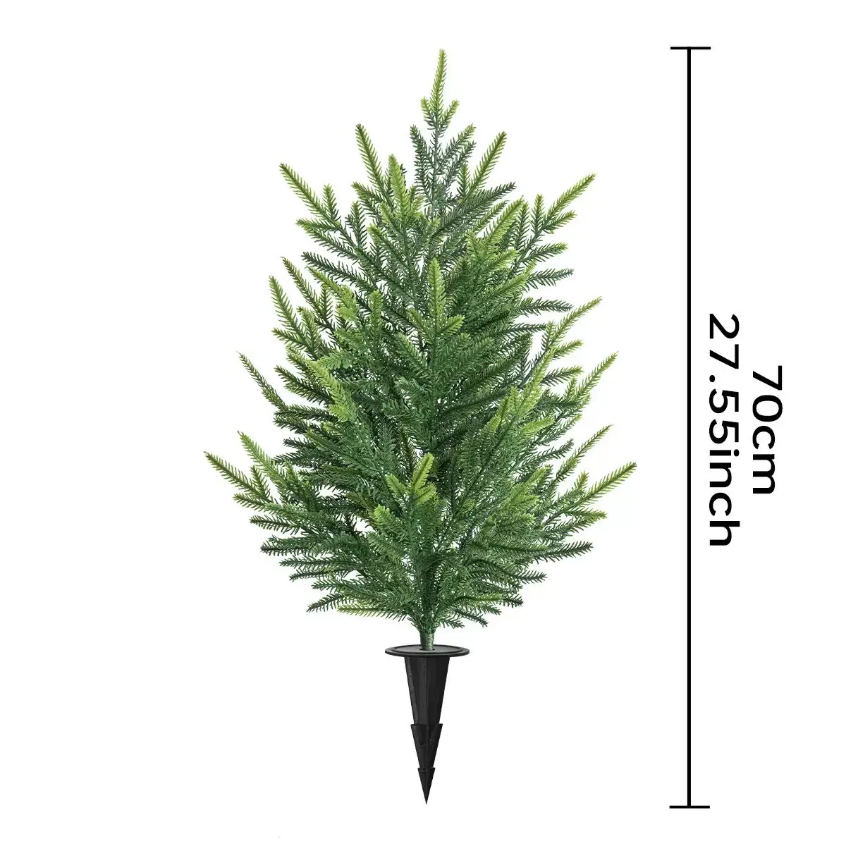 Christmas artificial greenery for garden and courtyard atmosphere decoration, shrubs, pines, pine needles, plants, potted trees, small ground-mounted trees