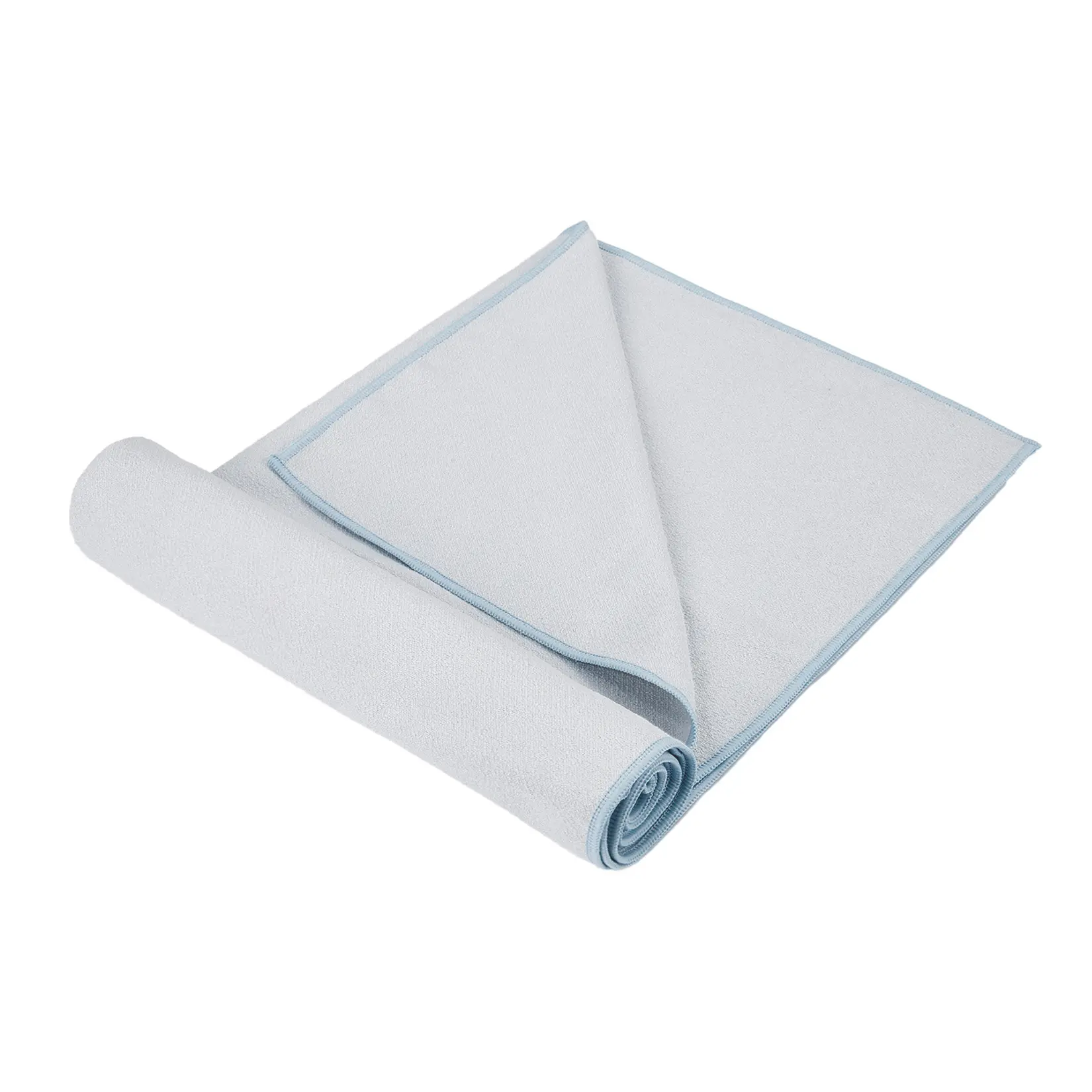 Non-Slip Microfiber Yoga Towel – Sweat Absorbent, Quick Dry Mat Cover – Machine Washable, Ideal for Hot Yoga, Pilates, Gym – Size: 72"x26.3" (183x67cm) – Color: Light Blue