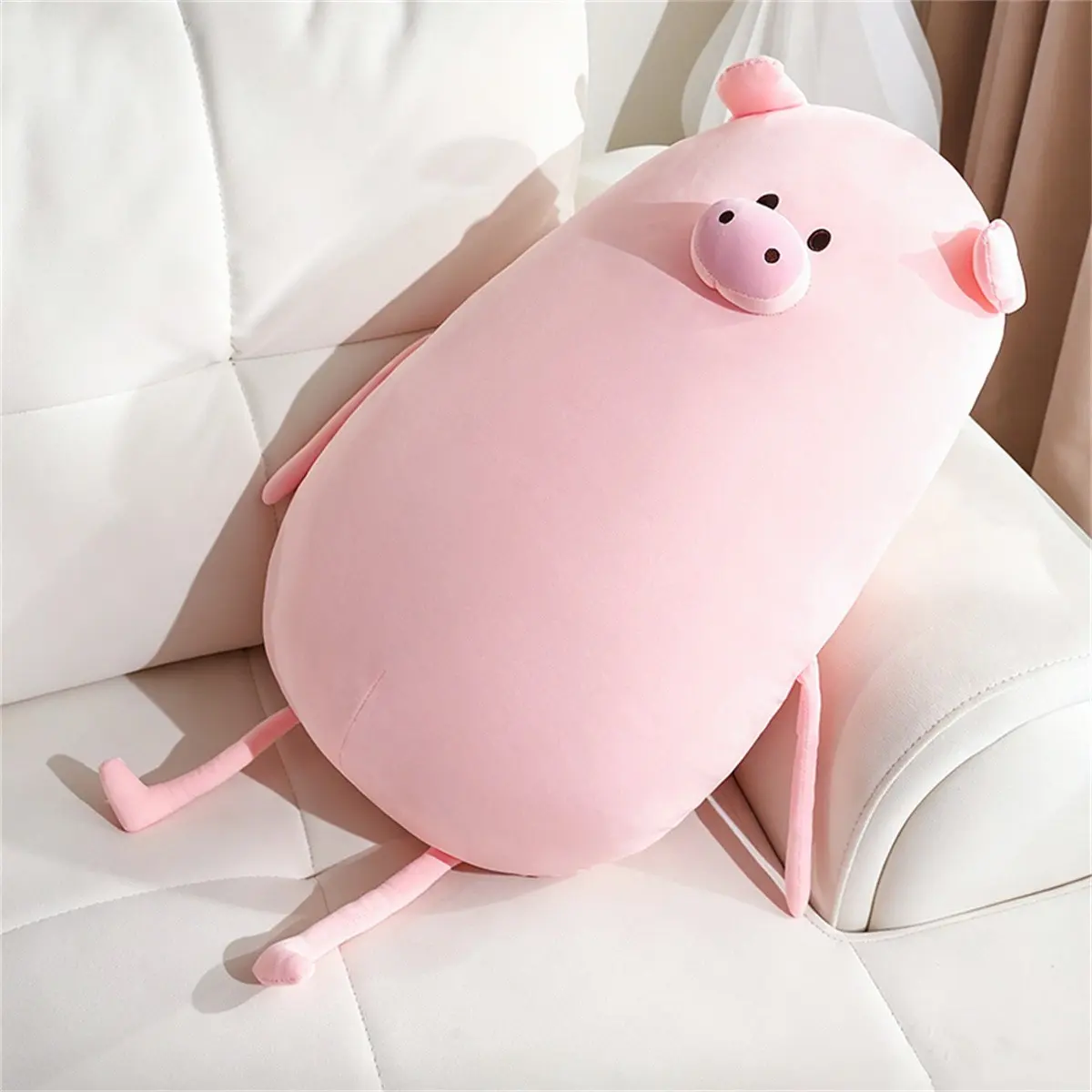 70cm Plush Pig Toy, Soft Fluffy Stuffed Animal, Elastic and Ice Silk Options, Room Decor, Kids Birthday Gift, Halloween, Christmas, Kawaii Stuffed Animals