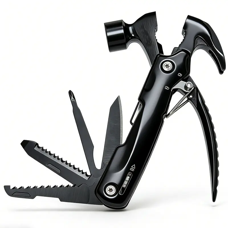 Foldable Multifunction Claw Hammer 3Cr13 Stainless Steel Portable Multi Tool for Camping Home Emergency Repair