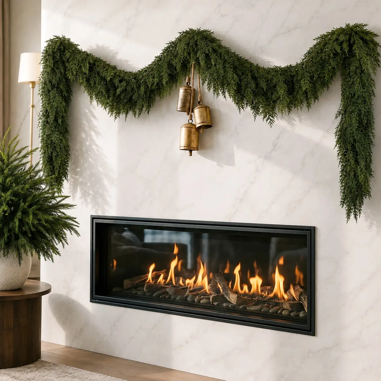 185cm Artificial Ivy Vine, UV Resistant and Bendable, Ideal for Porch Railing, Door Frame, Garden Arch, Fireplace Decor, Christmas and Thanksgiving