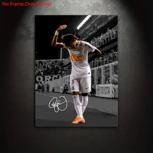 1 Piece/Set Frameless Canvas Painting Print Poster, Classic Modern Sports Portrait Art, World Superstar Neymar, Perfect Gift for Football Fans, Ideal Gift for Bedroom, Office, Living Room, Dormitory Hallway, Kitchen, Mural, Wall Decoration, Room  Decor