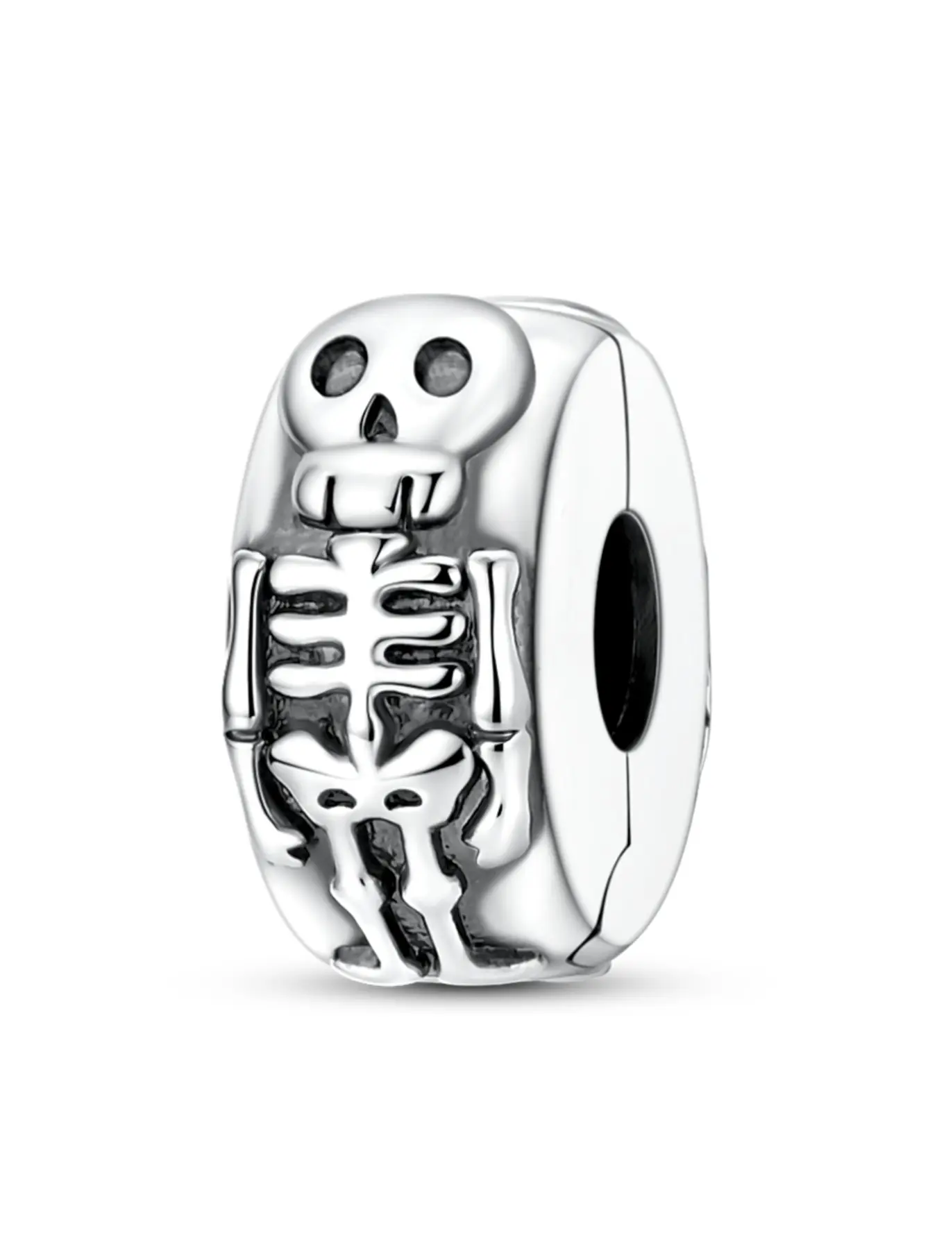 Punk Doll Series Q Version Death God Universal Buckle Pendant, 3mm Bracelet Necklace, DIY Bead Charm, Gothic Retro Halloween Party Jewelry Gift