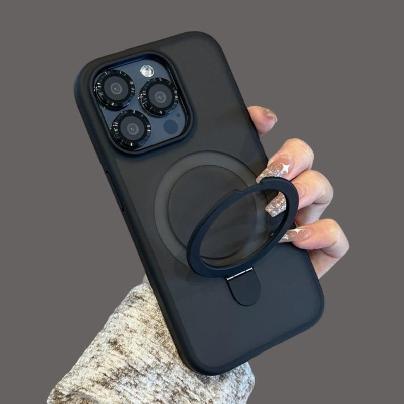Magnetic Ring Holder Phone Cases for iPhone 17 16 15 14 13 12 11Pro Max Series, Durable Shockproof Protective Covers with Built-in Kickstand, Wireless Charging Compatible Protection Casing for iphone 17 Pro Max