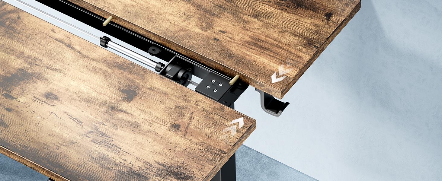 Standing Desk Height Adjustable, Sit to Stand Up Computer Workstations Work PC Table Home Office Study Writing Gaming Desks with Memory Presets for Walking Pad, Bedroom