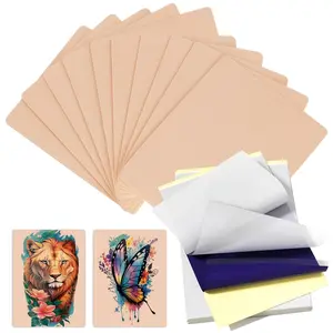 35Pcs Tattoo Practice Kit Includes 25Pcs Tattoo Paper 10Pcs Double Sided Fake Practice Skins for Tattoo Beginners Artists