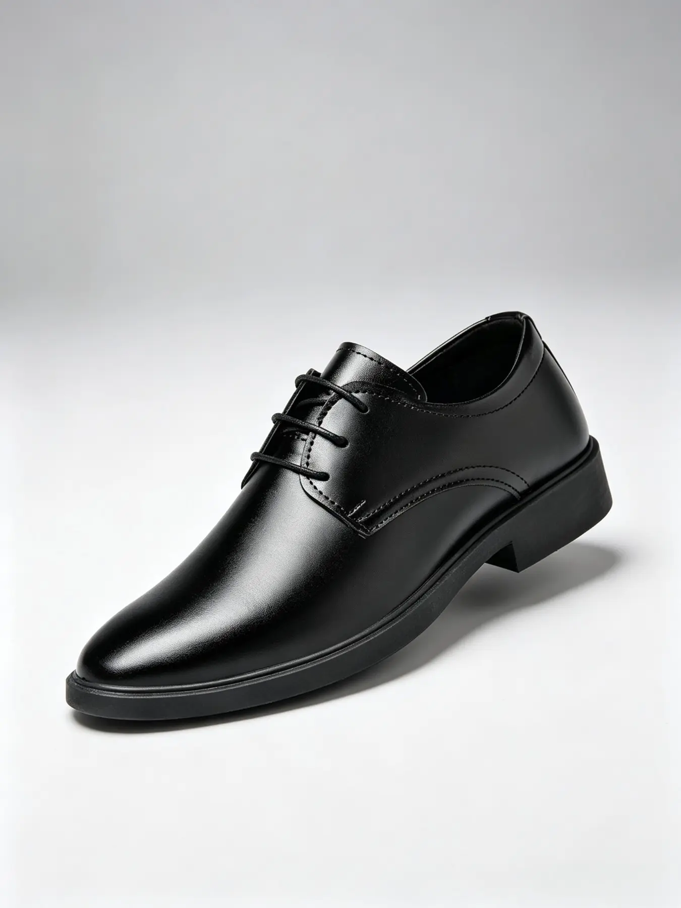 Men's Simple Lace-Up Pointed Derby Shoes, Business Casual Formal Shoes, Office Interview Wedding, Low Heel Anti-Slip Wear-Resistant Breathable
