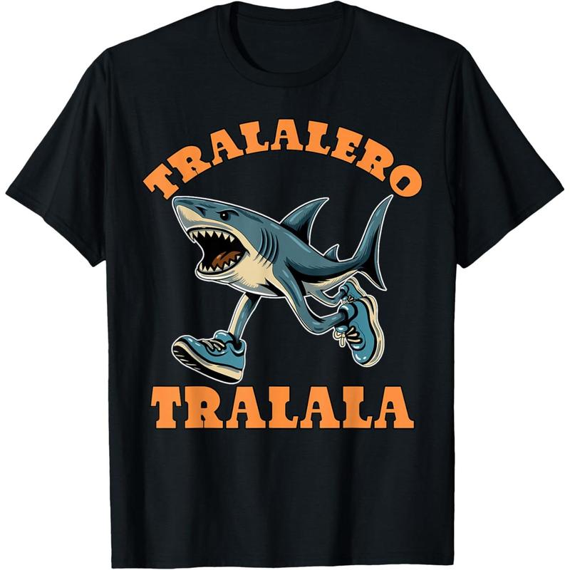 Funny Shark Tralalero Tralala Trendy Italian Brainrot Meme T-Shirt
