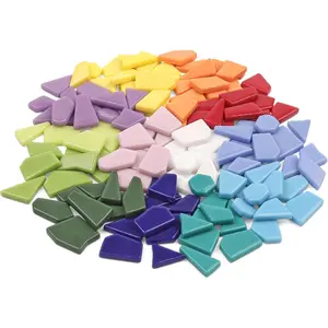 Youway Style Mosaic Tiles for Crafts Bulk,200g Broken Mosaic Glass Pieces for Garden Mosaic Crafts,DIY Mosaic Supplies,Holiday & Spring Mosaic Decorations