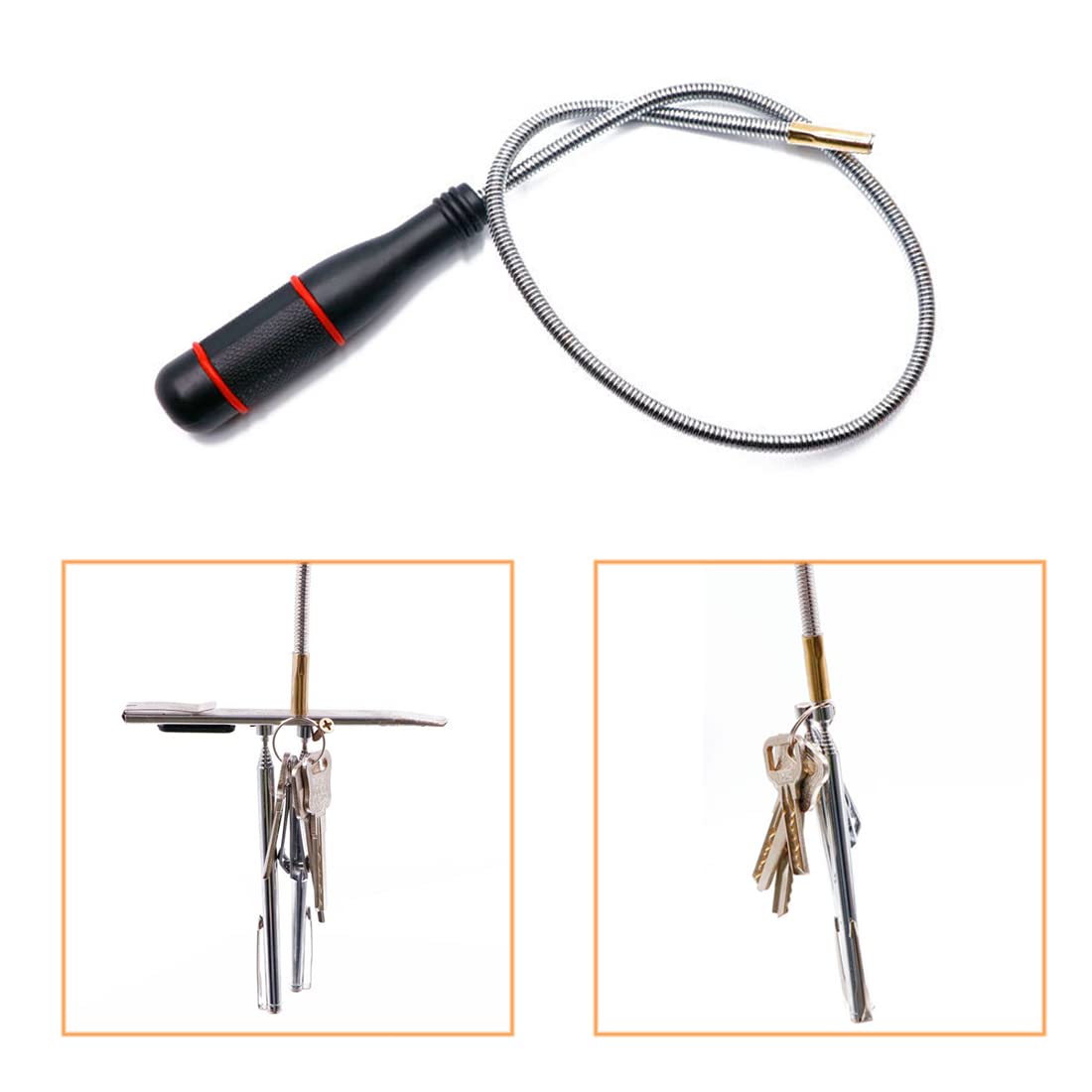 4 Pack Telescoping Pick-up Tool Set - Retrieving Pickup Tools,extendable Pick Up Tools,bendable Spring Stick,flexible Extra Long Reach Bendable Grabber With ClawsQuesear