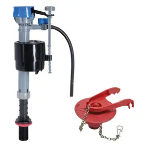 High Performance Toilet Fill Valve with 2-INCH Adjustable Flapper Kit, Easy Install, Universal Fit, Quiet Operation, Model K-400H-039