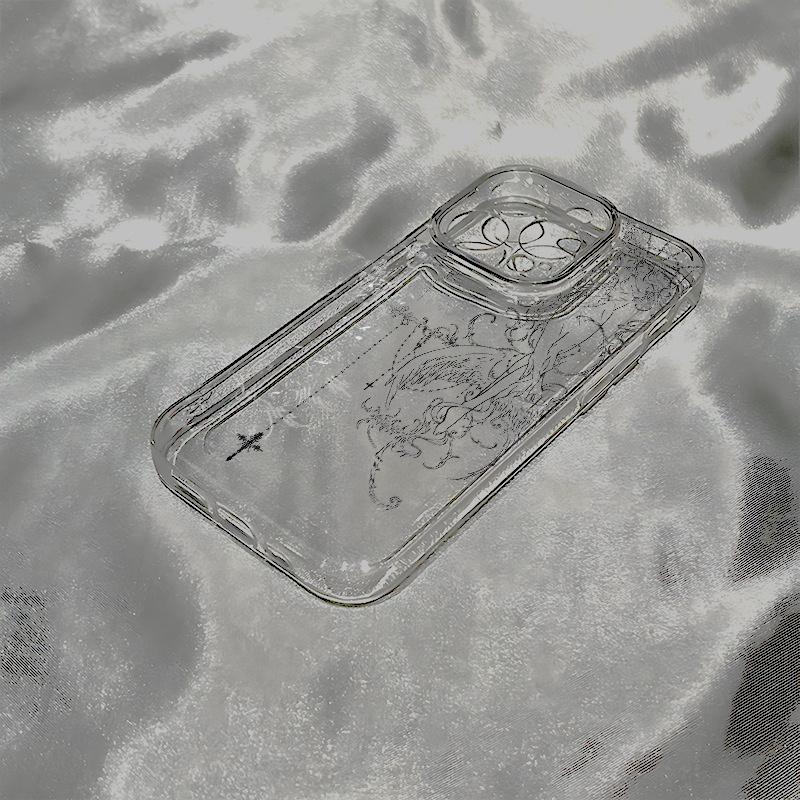 Suitable Ins Style Creative Fashion New Mobile Cover Simple Full-Package Transparent Protective Shell For iPhone 17 16 15 14 13 12 11 Pro Max Plus Air - Top Fan's Phone Case Cover as Perfect Gift Get Ready for Halloween