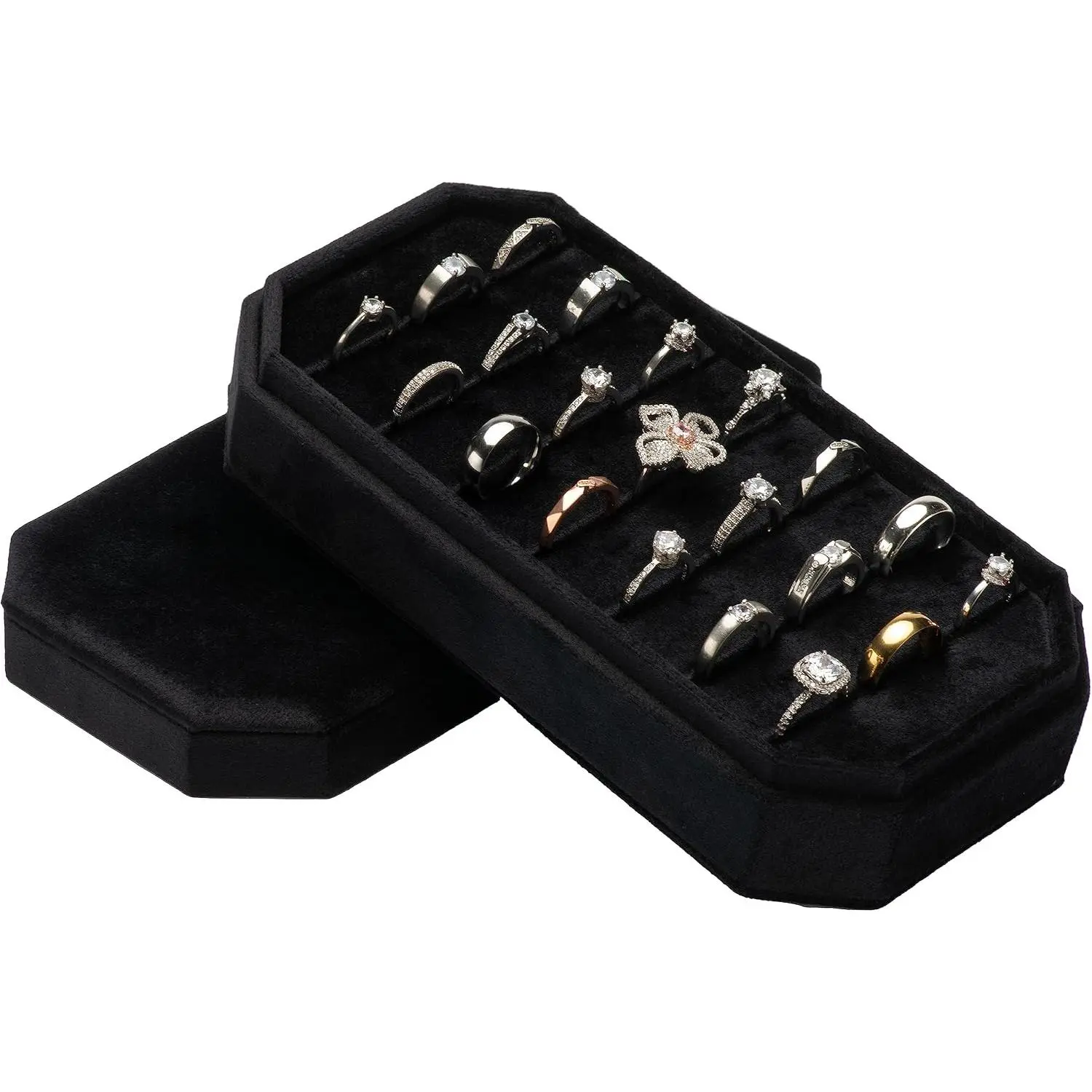 Ring Organizer Display Tray  Box Earring Holder Case