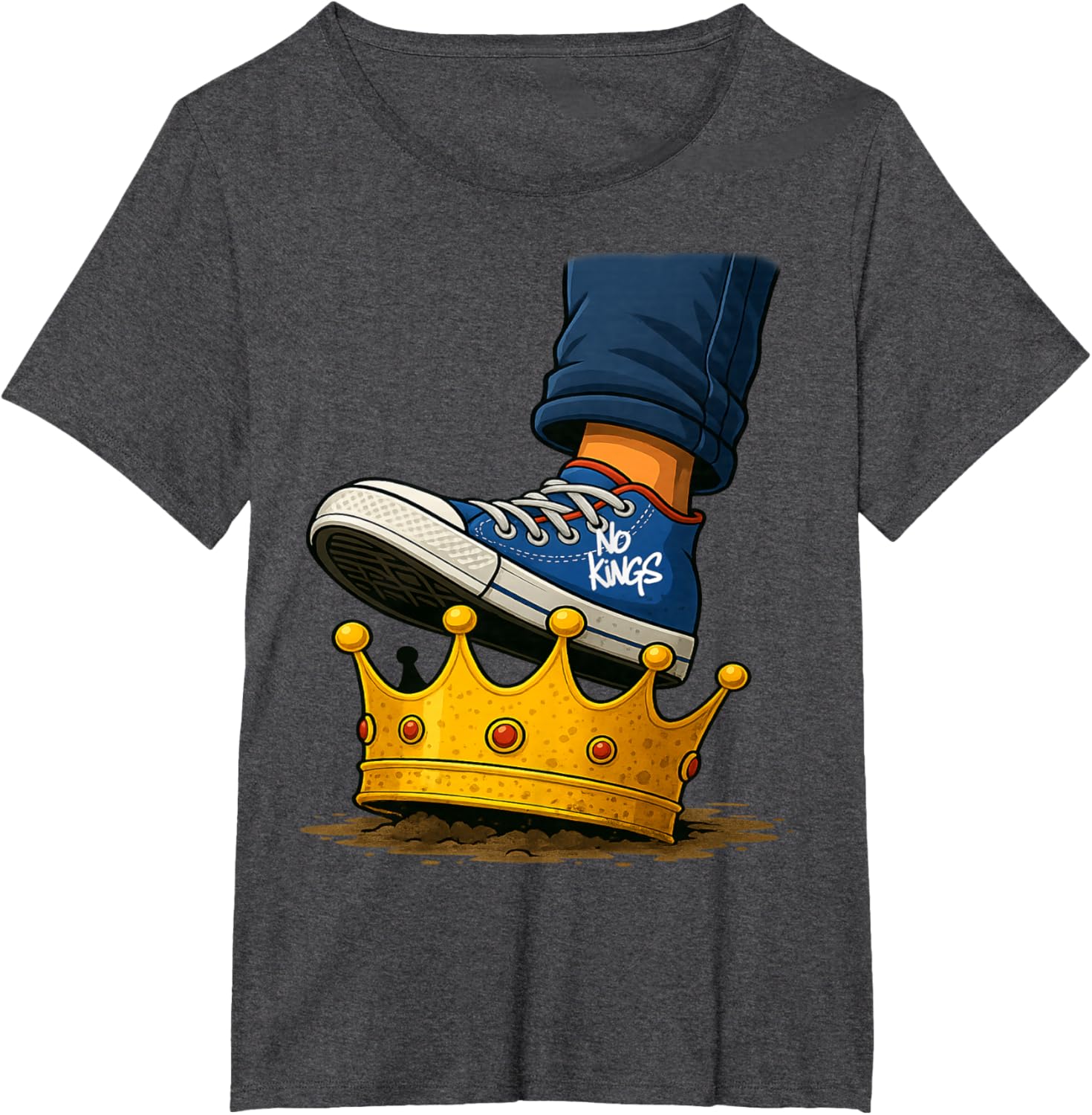 No Kings Shoe On Crown T-Shirt