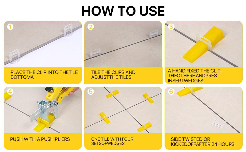 400 Pcs Reusable Tile Leveling System Wedges Kit for 1/8", 1/16", 1/32" Spacers - Tile Leveler Installation Tools for Perfect Tile Alignment(Red, 400)