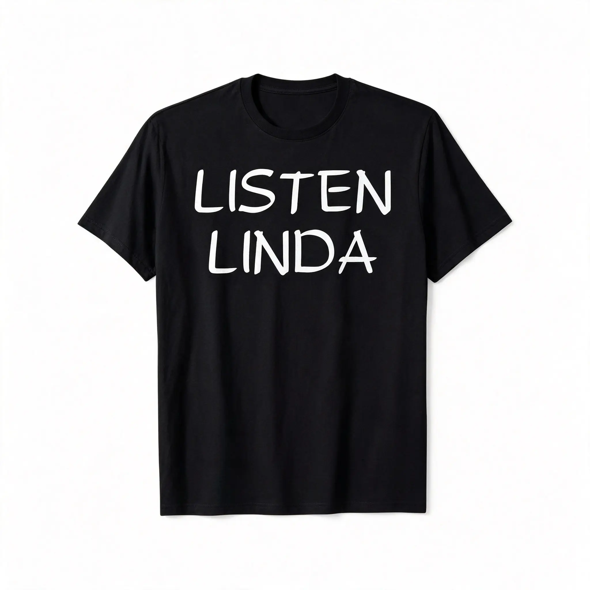 Listen Linda Graphic T-Shirt, Cute Fashion Outfit for Her, Comfort Cotton Top, Perfect Valentine's Day Gift, Birthday Present For Friends Family, Oversized Style, Funny TV Quote Tee, Best Gift For Women Girls, Gag Gift Idea, Modern Family Fan Apparel,
