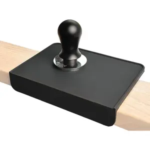 Espresso Tamper Mat, Black Silicone Food Grade Pad 8 X 6 Inch Coffee Tamping Mat, Coffee Tamp Station, Espresso Accessory, Waterproof and Heat Resistant (Black)
