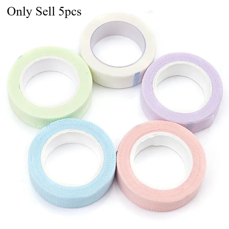 5 Rolls Eyelash Tape Eye Stickers, Makeup Tools for Lash Extension, Breathable Non-Woven Tape, Under Eye Pads Adhesive
