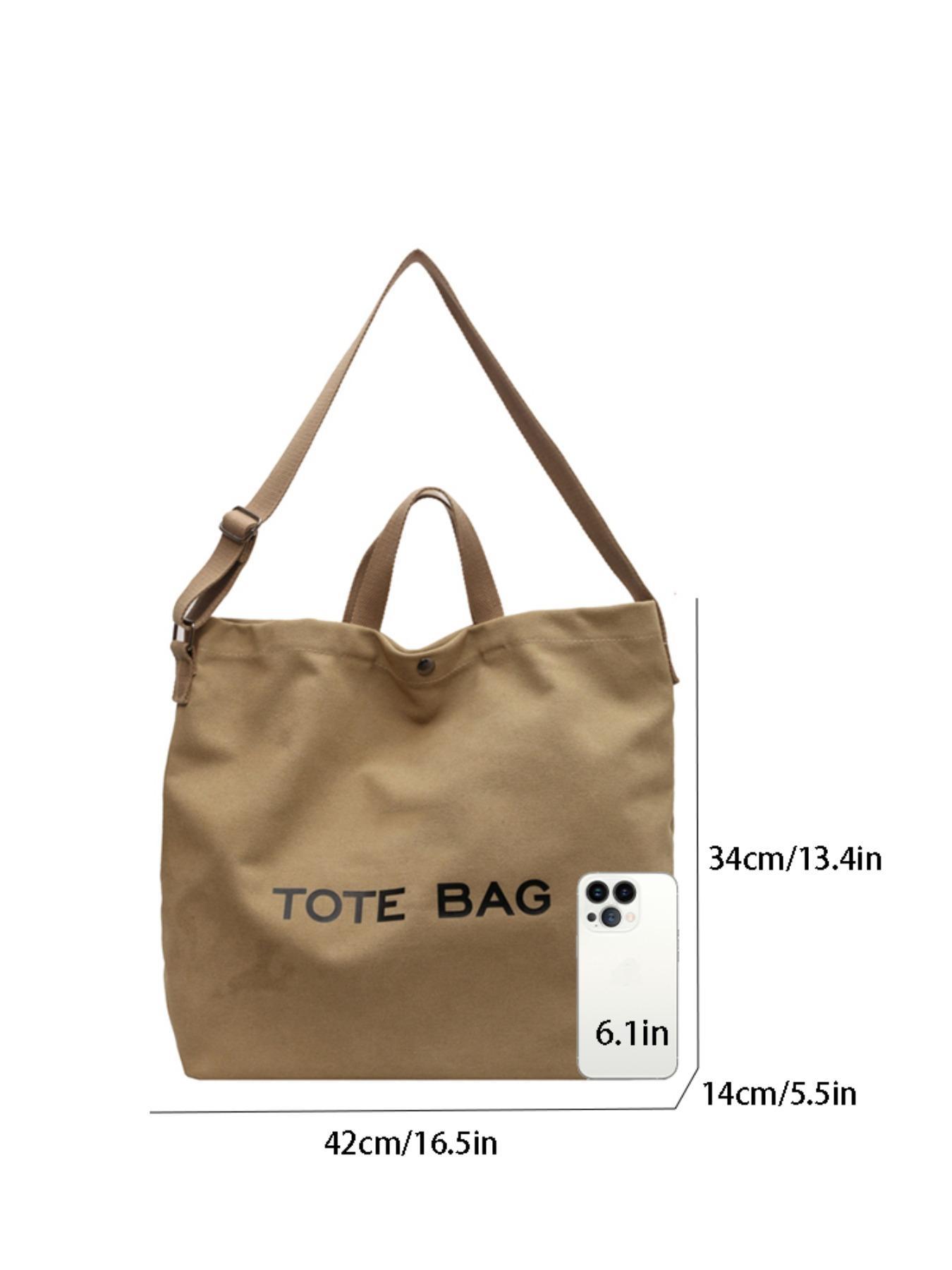 Large Capacity Casual Solid Color Shoulder Bag for Women, Fashionable Tote Bag for Daily Use, Casual Trendy Versatile High-quality Daily Commuting Bag