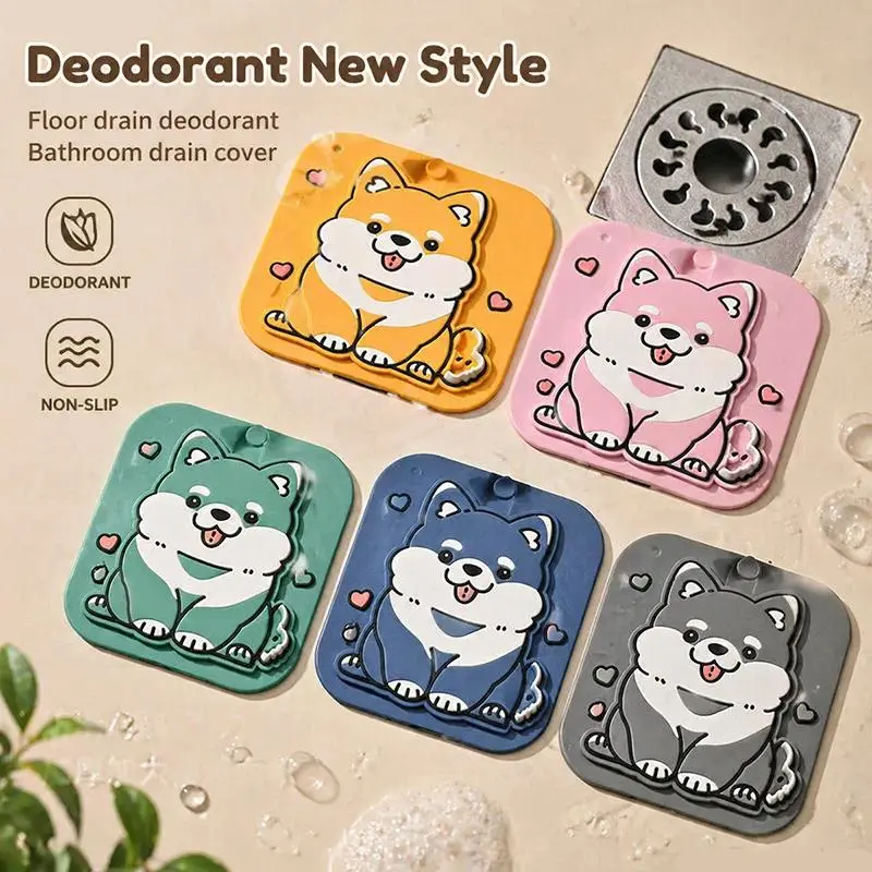 Two-in-One Silicone Bathroom Floor Drain Anti-Odor Seal Sewer Backflow Prevention Cover Patch for Bathroom Floor Drain