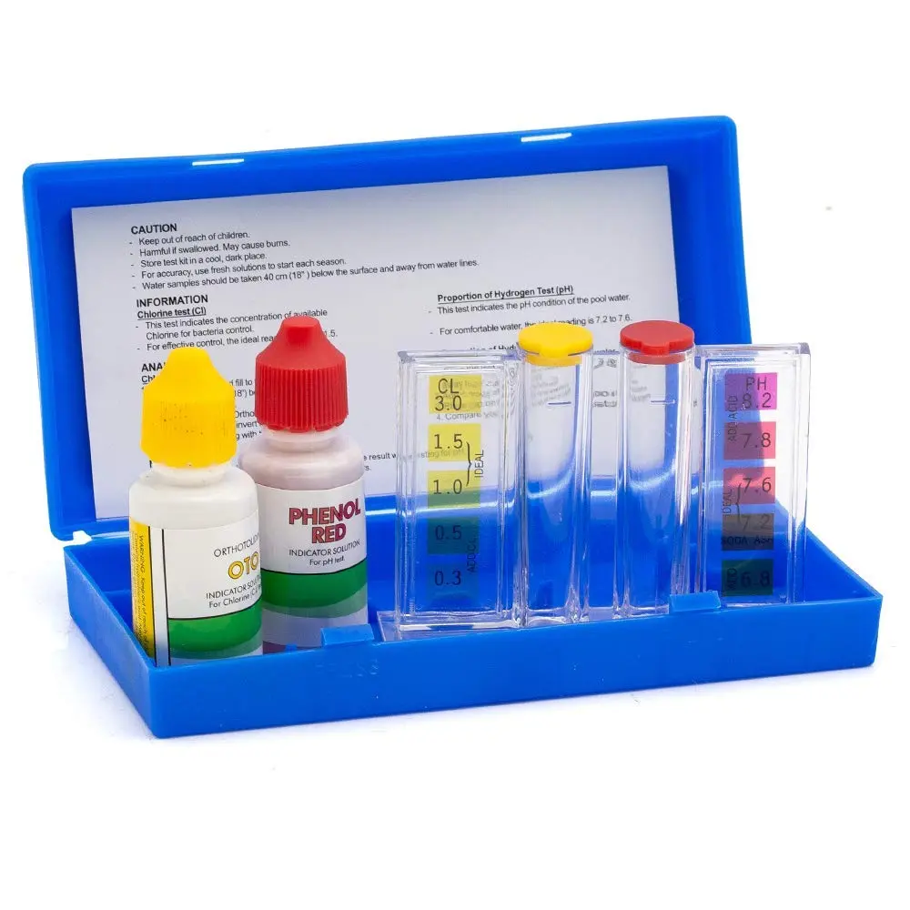 Swimming   Water  Test Kit for Chlorine and Ph Test (2 Way Test Kit)