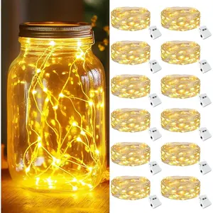12 Pack LED Fairy Lights Battery Operated with 3 Modes, Mini Twinkle String Lights Battery Powered Waterproof for Christmas Mason Jars Partyfidget toys