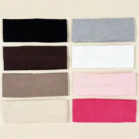 8pcs-Set-Solid-Color-Breathable-Moisture-Wicking-Sports-Headbands-Suitable-For-Gym-Workouts-Running-And-Daily-Wear-Hair-Band-Turban-Headband-Sweatband-Hairband