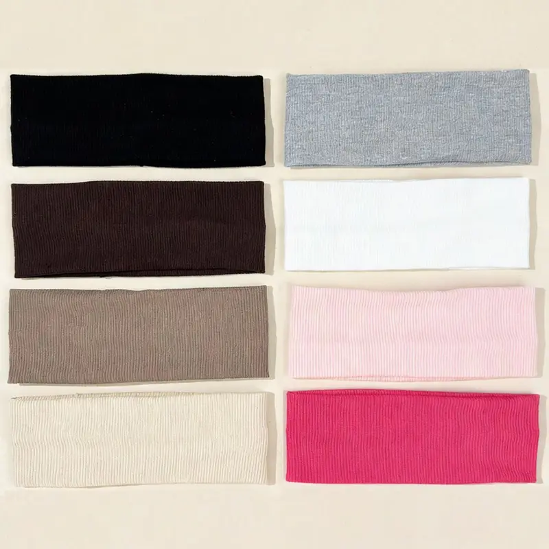 8pcs-Set-Solid-Color-Breathable-Moisture-Wicking-Sports-Headbands-Suitable-For-Gym-Workouts-Running-And-Daily-Wear-Hair-Band-Turban-Headband-Sweatband-Hairband