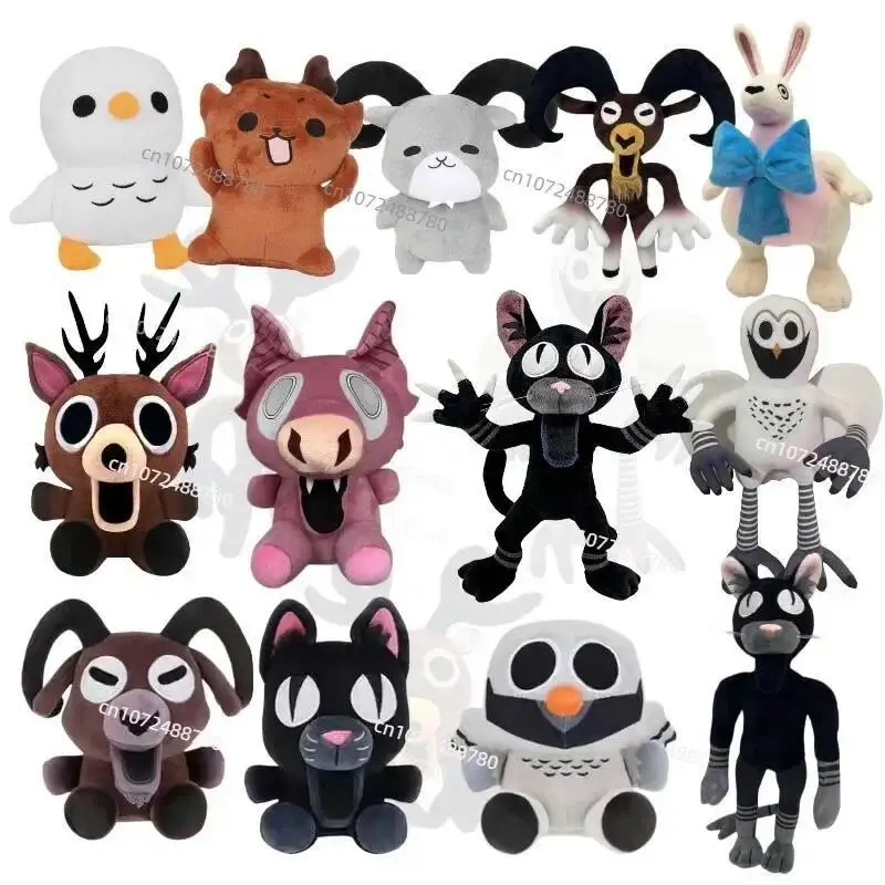 2026 New 99 Nights In The Forest Plush Game Merchandise Brown Stand And Sit Elk Deer White Owl Stuffed Doll Pillow For Kid Gifts