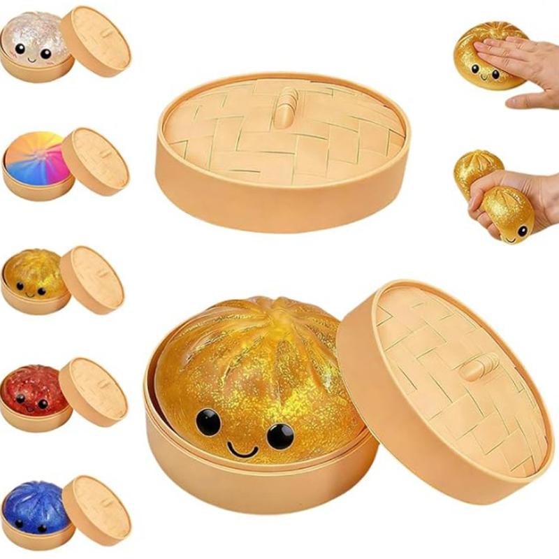 Expressive Big Dumpling Squishy - Blind Box,  Fidget Toy, Soft TPR Material, Stress Relief, Unboxing Surprise,rare squishy Random Style per Pack.Valentine's Day and Easter gifts, suitable for children to exchange gifts