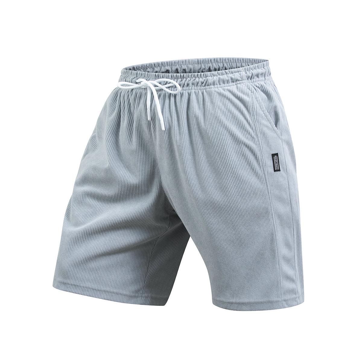 Elite Corduroy Core Mens Timeless Casual Shorts with Minimalist Woven Label Emblem and Soft Textured Fabric for Casual Social Gatherings and Post-Work Relaxation