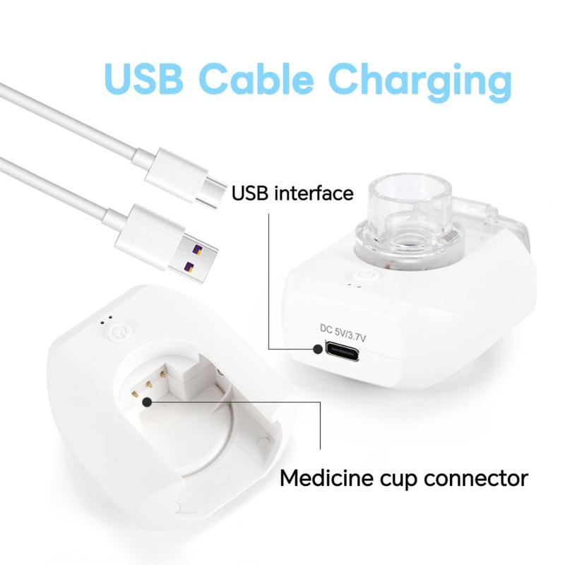 Instant Relief in Your Pocket - Portable Nebulizer Machine – Silent Ultrasonic Inhaler, Rechargeable Handheld Design with Masks for Kids & Adults