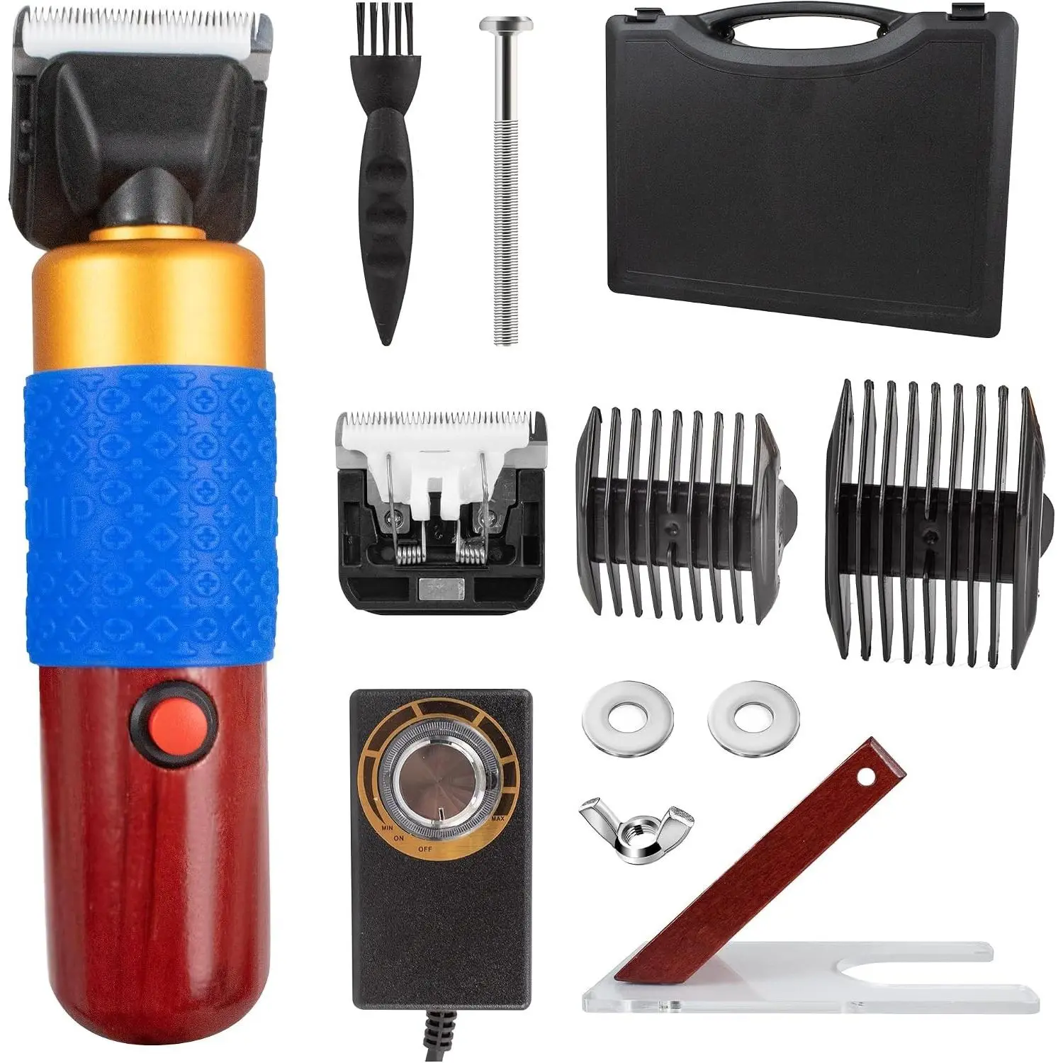 Carpet Trimmer with Shearing Guide and 2 Blades, Speed Adjustable Rug Tufting Carver Clippers, Electric Rug Shears Carpet Carving Tool for Handmade Rug Clean and Tufted Rug