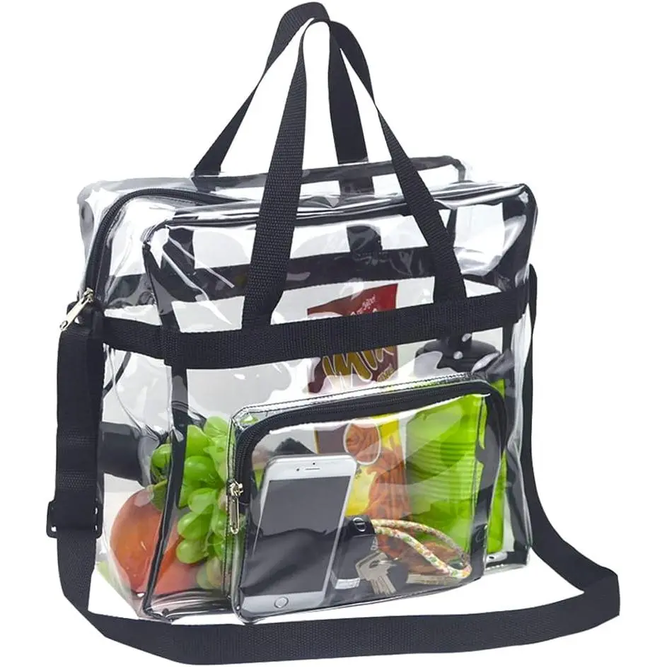 Clear Bag Stadium Approved, Clear 12x12x6 Stadium Approved Bags with Front Accessory Bag  Travel, Gym |       Stadium Approved, Stadium Security, Travel, Gym, 12"x 6"x12"