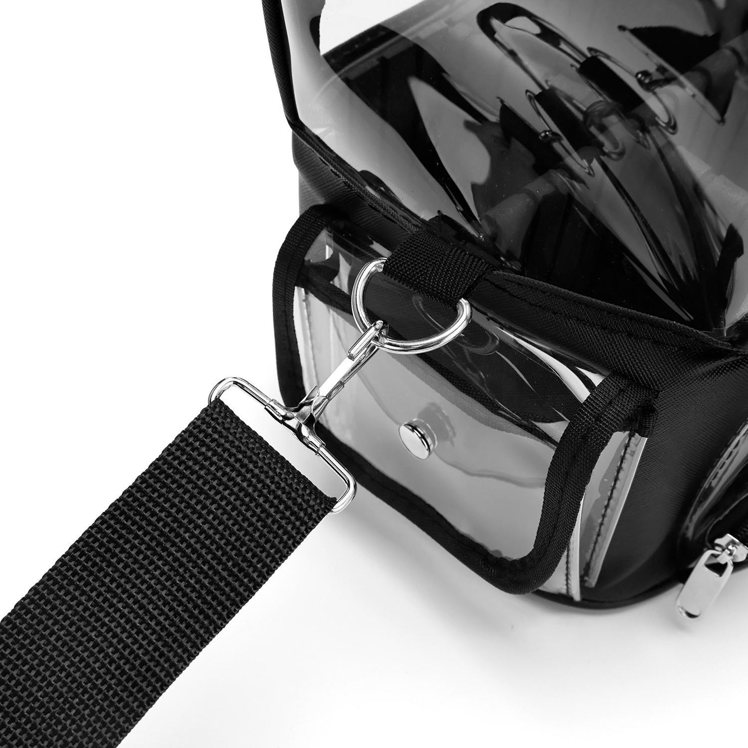 Transparent Waterproof Cosmetic Organizer Bag, PVC Fashion Travel Case for Makeup Tools, Haircutting Tool Storage, All Seasons Use