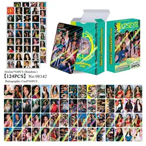 124Pcs/Set Kpop Idol KATSEYE New Album Laser HD Printd Lomo Cards MANON SOPHIA DANIELA LARA MEGAN Photocards Sticker Fans Gifts@