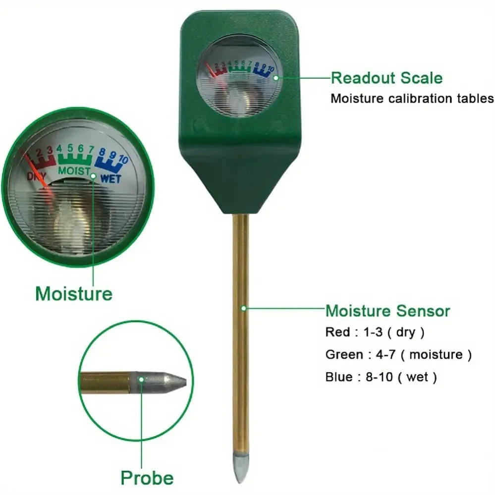 1-3 Pcs Soil Water Monitor Sensor, Plant Care Moisture Meter for Home Lawn, Farm & Potted Plants
