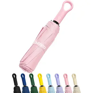 Umbrellas for Rain with Ring Buckle - Travel Umbrella Compact for Backpack, Car, Walking, Automatic UV Umbrella for Sun Protection, Small Portable & Folding Umbrellas for Windproof, Women Kids
