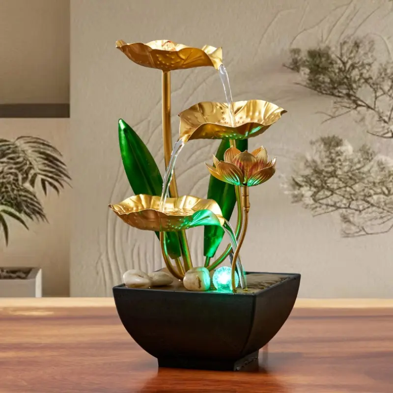 Small Indoor Fountain Automatic Humidifier, Display Humidifier, Desktop Decor for Living Room, Bedroom Relaxation, Craftsmanship, Model 6807, Casual Style