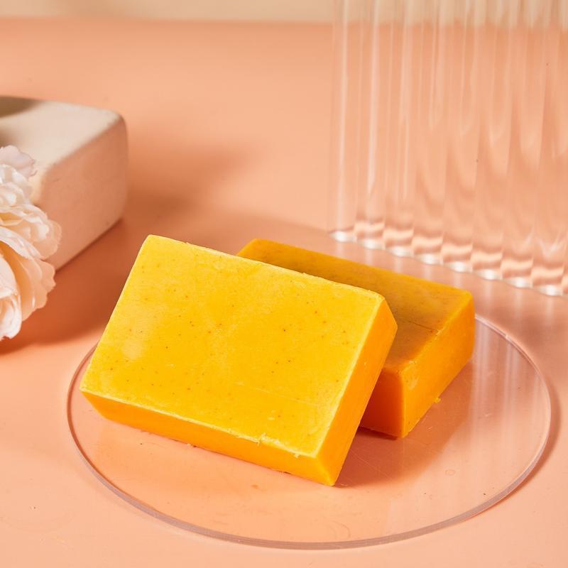 Natural Lemon Turmeric Kojic Acid Soap — Handmade Organic Brightening Body Wash & Foaming Bar for Glowing, Even-Toned Skin — Turmeric Soap, Body Cleanser & Skincare Essential-Turmeric Soap,Turmeric Bar Soap, Body Wash,Turmeric Kojic Acid Body Care Produc