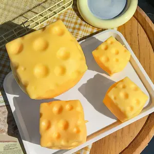 Giant Cheese Squeeze Toy Extra Large Size Cheese Squishy Fidget Toys Slow Rebound Shapeable Venting Ball for Adults Gifts