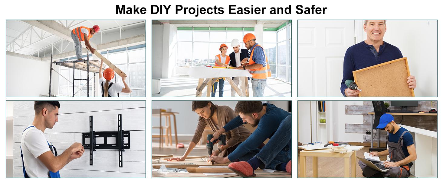 Stud Wall Scanner,5 in 1 Multifunction Stud Locator with Sensor Audio Alarm HD LCD Display, Stud Tool for The Center Edge of, Studs, Plaster,AC Wire,Pipe