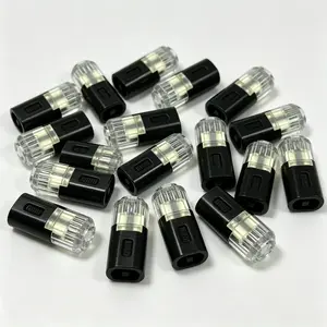 LED Light Tape Linking Couplers, 2-Pin Dual Line Push-In Wiring Terminals with Stable Snap Fastener, Fits Conductive Wires 0.35mm²–0.75mm², Easy Install Quick Connection Wire Joints for Light Strip Accessories
