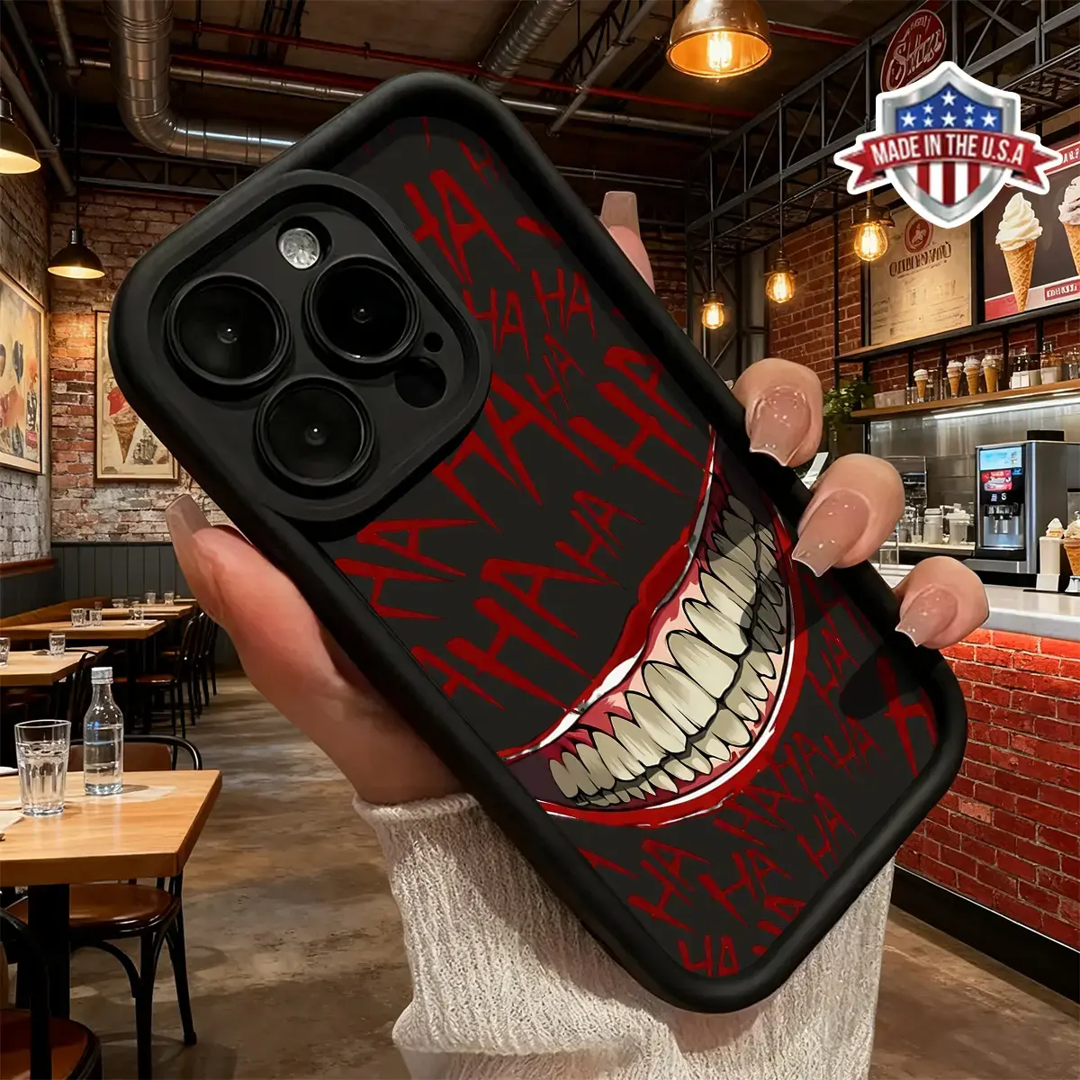 Funny Graffiti Smile Text Pattern Aesthetic Case for iPhone 17 16 15 14 Pro Max 13 12 11 XR XS Plus Air Slim Shockproof Anti Drop Protective Durable TPU Cover,junk,promax