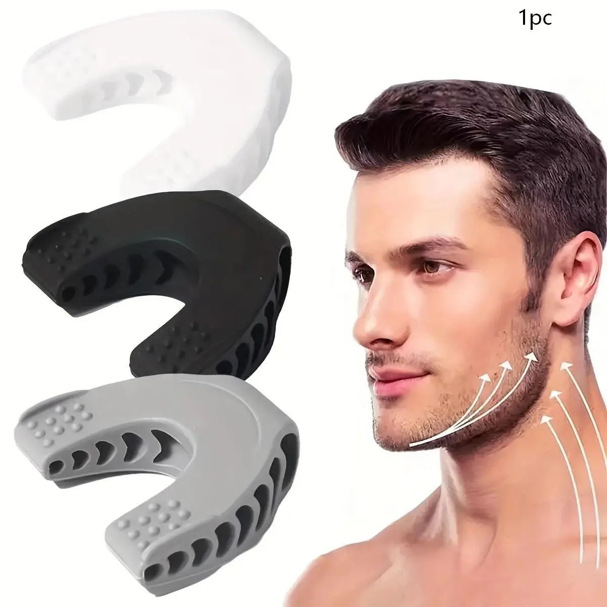 Portable Jawline Exerciser Face Training Device, Formaldehyde-Free Anti-Slip Jaw Shaper to Tighten Sagging Skin & Remove Double Chin, Compact Facial Workout Tool for Home Travel, Double Chin Reducer