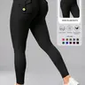 Women's High-Waisted Sporty Skinny Trousers, Ruched Butt-Lifting Yoga Pants, Athletic Sportswear, Workout Activewear Bottoms, Comfortable for All Seasons, Ideal for Active Lifestyle